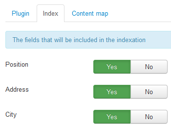 Indexable fields Indexable fields