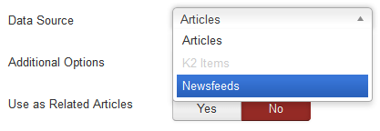 Newsfeeds selection Newsfeeds selection