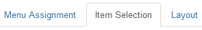Click the item selection tab