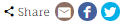 Share icons with rounded background