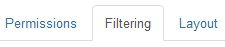 Click the filtering tab