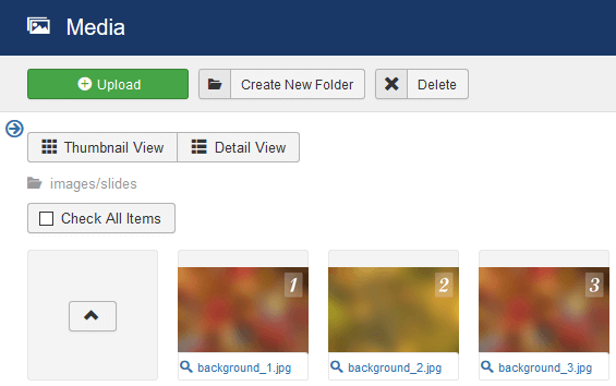 Slides media folder