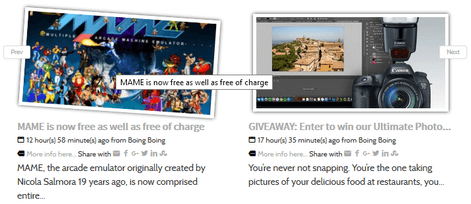 News feed example News feed example