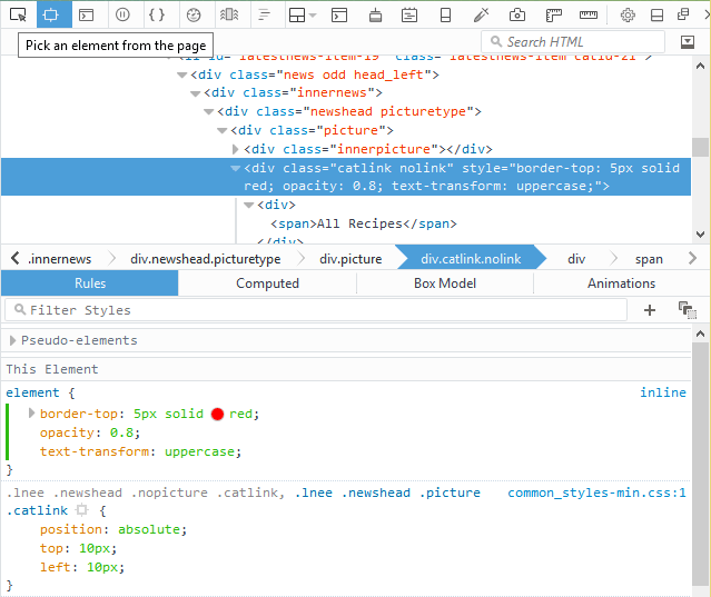 Adding CSS properties to the console Adding CSS properties to the console