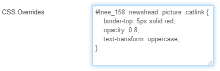 In extension CSS overrides In extension CSS overrides