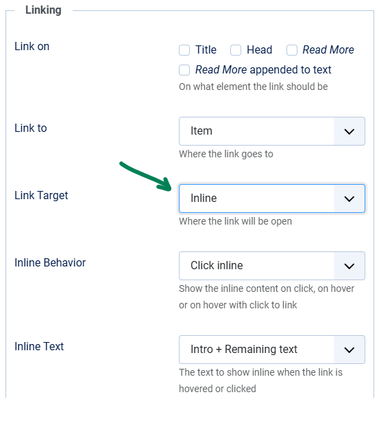 Inline items