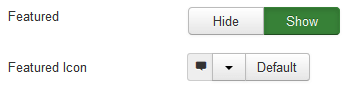 Set featured options